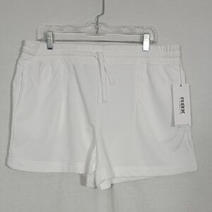 NWT RBX Women's Athletic White Knit Shorts With Pockets Size XL Athleisure